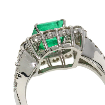 1.57ct Emerald Diamond Ring Platinum PT950  8.69g　Ladies