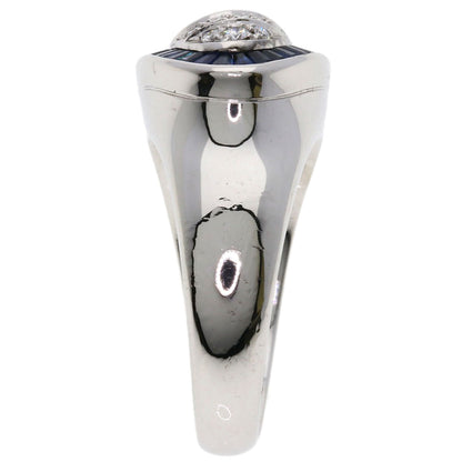 Sapphire Diamond Ring K18 White Gold  11.1g　Ladies