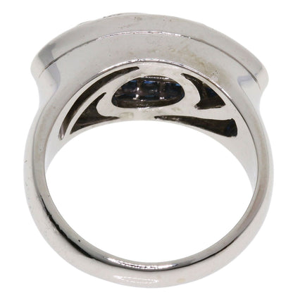 Sapphire Diamond Ring K18 White Gold  11.1g　Ladies