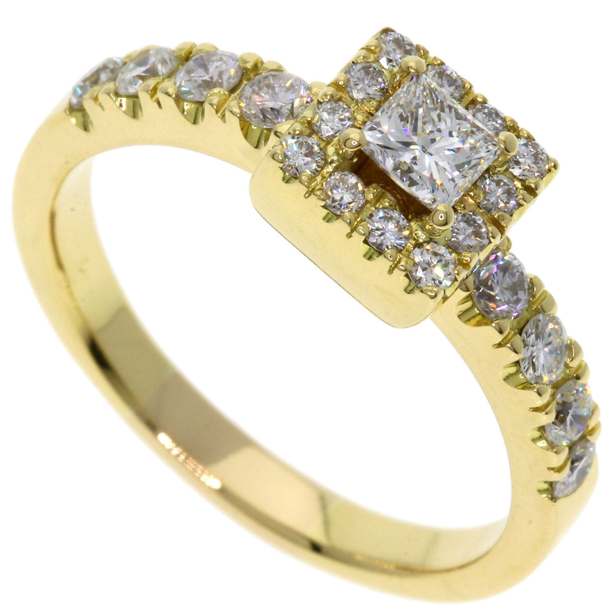 0.41ct Diamond Ring K18 Yellow Gold  8.2g　Ladies