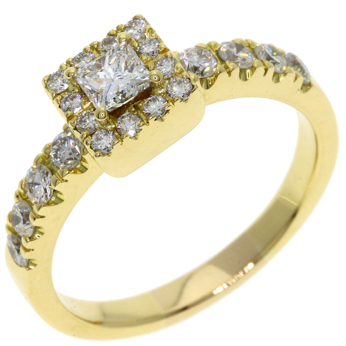 0.41ct Diamond Ring K18 Yellow Gold  8.2g　Ladies