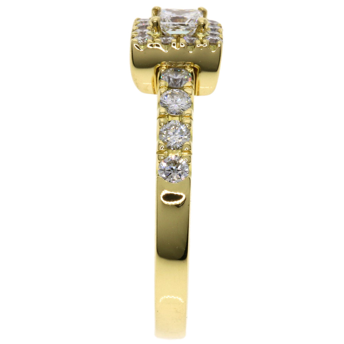 0.41ct Diamond Ring K18 Yellow Gold  8.2g　Ladies