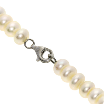 Freshwater Pearl Pearl Onyx Necklace Silver 47.7g　Ladies