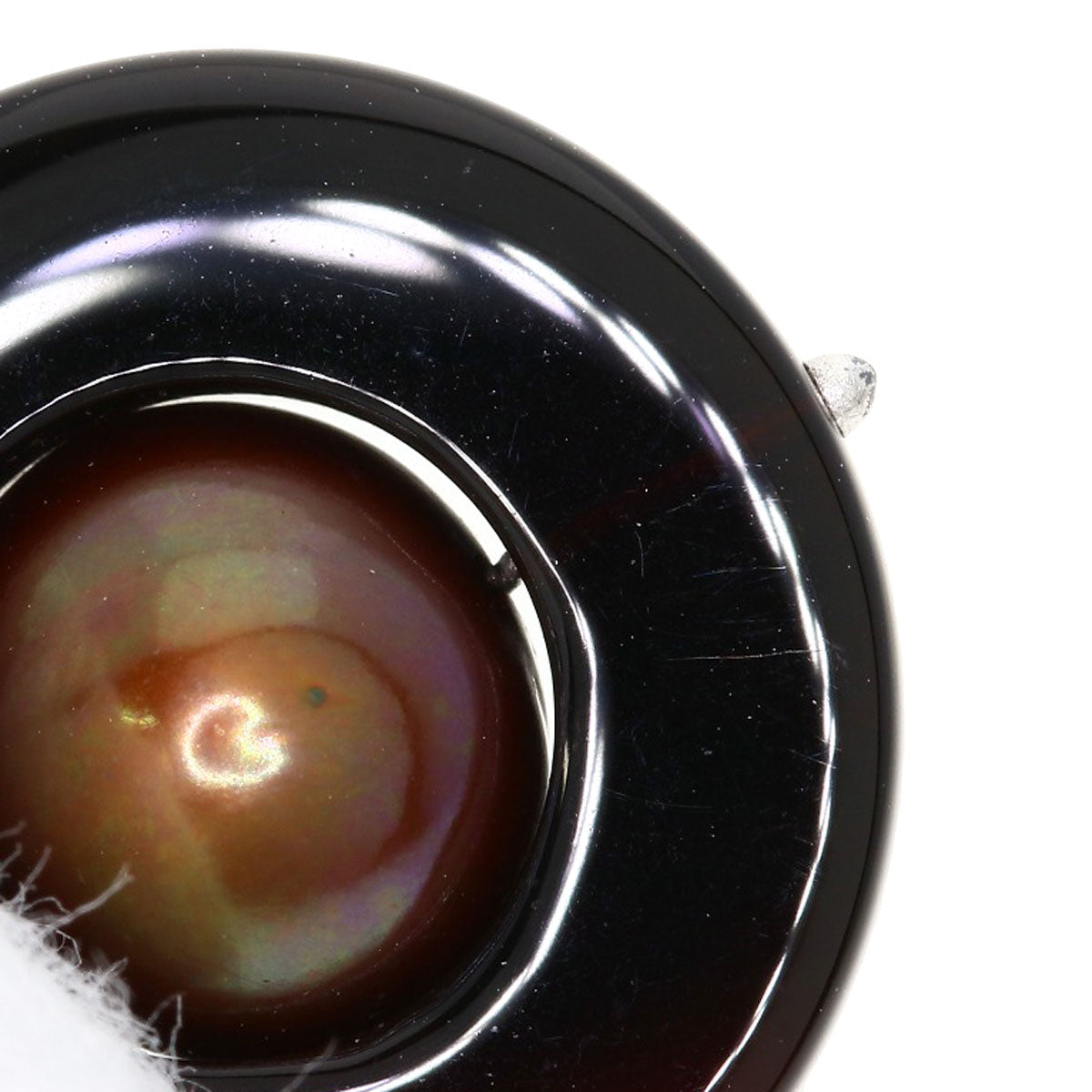 Freshwater Pearl Pearl Onyx Necklace Silver 47.7g　Ladies