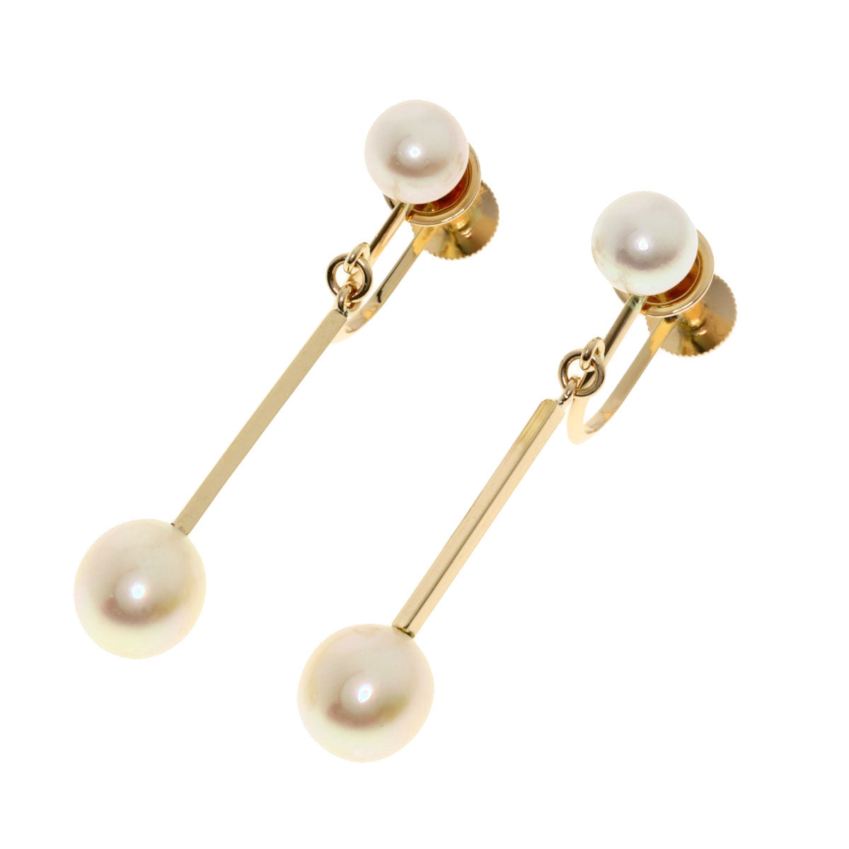 Pearl Pearl Earring K14 Pink Gold  3.3g　Ladies