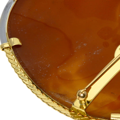 cameo Brooch K18 Yellow Gold PT900 18g　Ladies