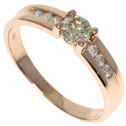 0.373ct Diamond Ring K18 Pink Gold  2.6g　Ladies