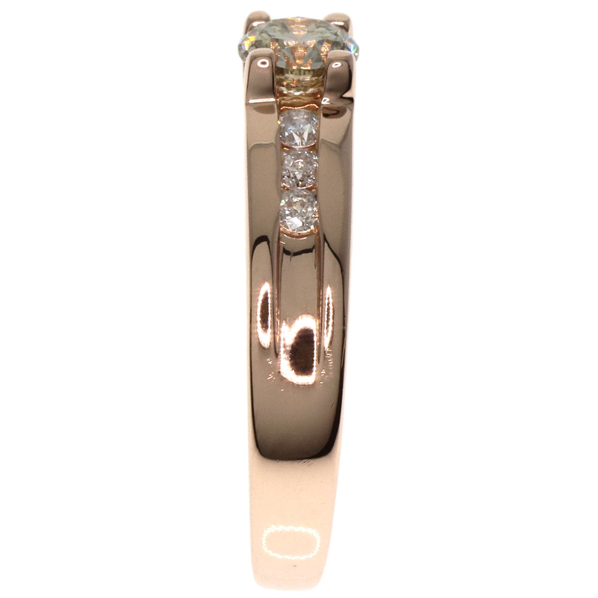 0.373ct Diamond Ring K18 Pink Gold  2.6g　Ladies