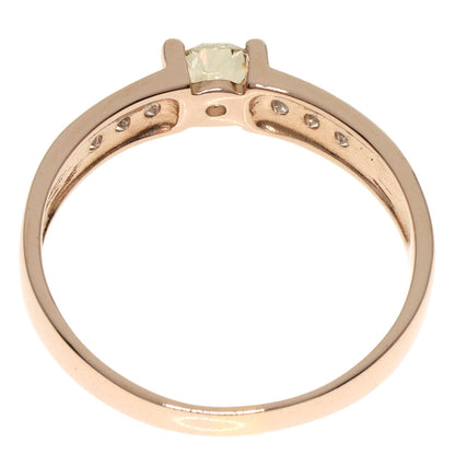 0.373ct Diamond Ring K18 Pink Gold  2.6g　Ladies