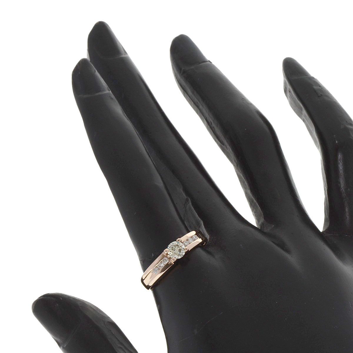 0.373ct Diamond Ring K18 Pink Gold  2.6g　Ladies