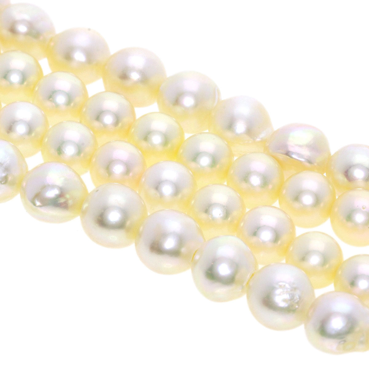 Akoya Pearl Pearl 2 series Necklace Silver  66g　Ladies