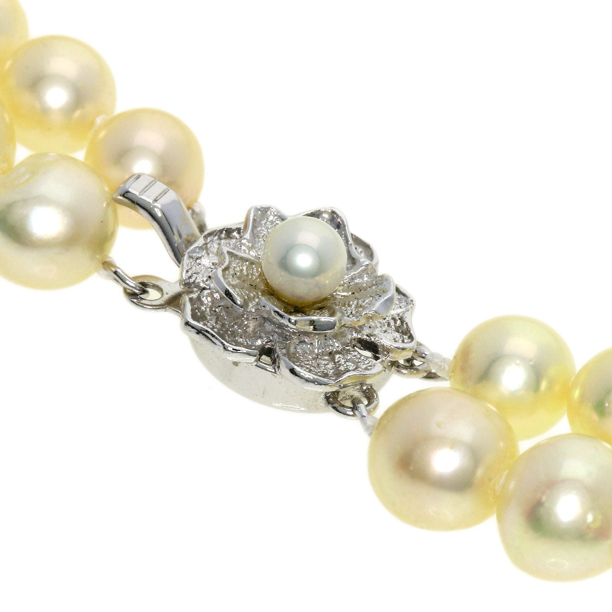 Akoya Pearl Pearl 2 series Necklace Silver  66g　Ladies