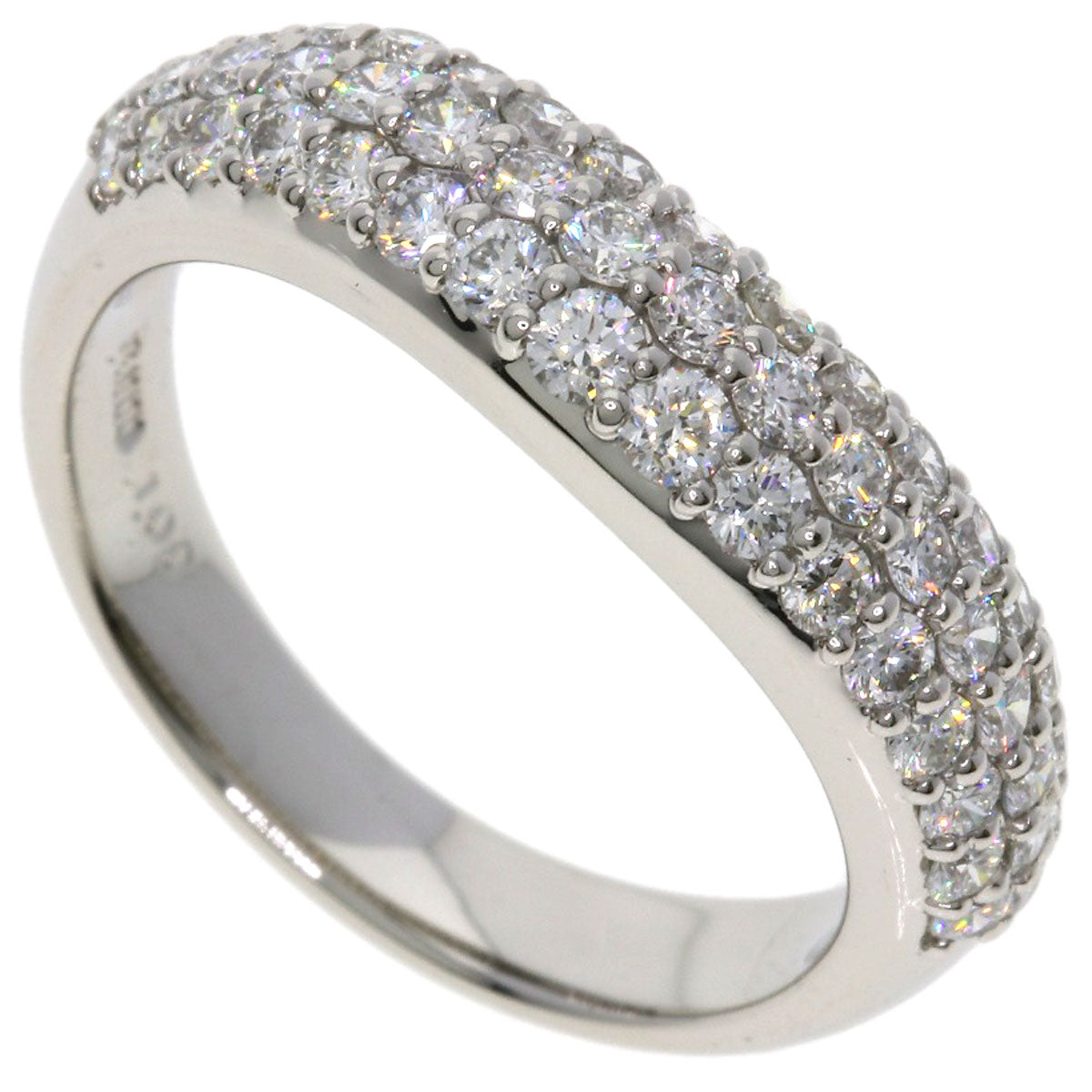 1ct Diamond Ring Platinum PT900  6.7g　Ladies