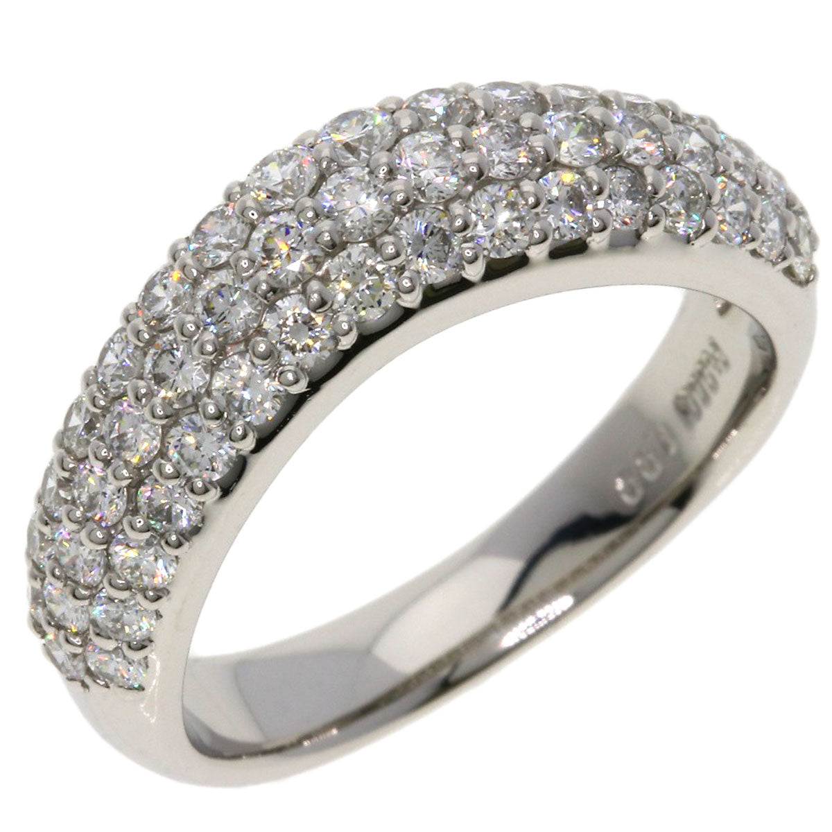 1ct Diamond Ring Platinum PT900  6.7g　Ladies