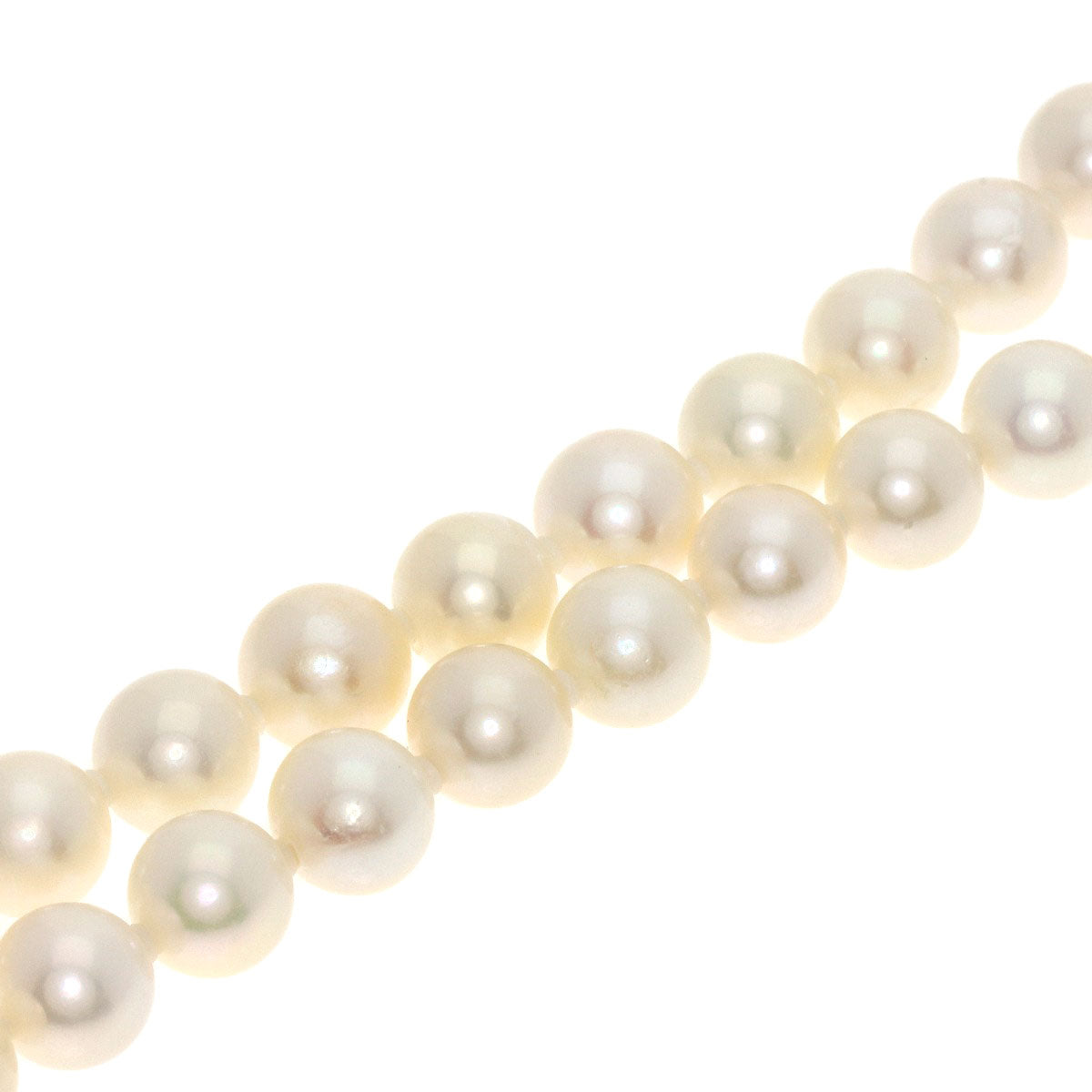 Akoya pearl Pearl Earring 2 piece set Necklace Silver 35.2g　Ladies