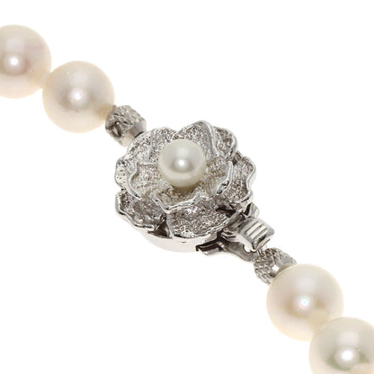 Akoya pearl Pearl Earring 2 piece set Necklace Silver 35.2g　Ladies