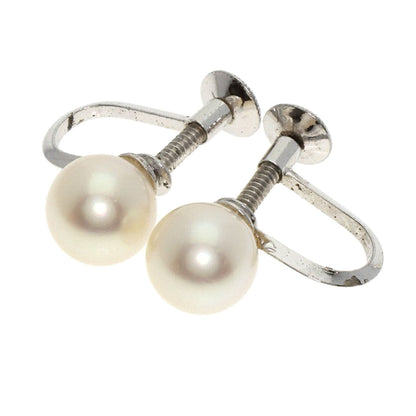 Akoya pearl Pearl Earring 2 piece set Necklace Silver 35.2g　Ladies