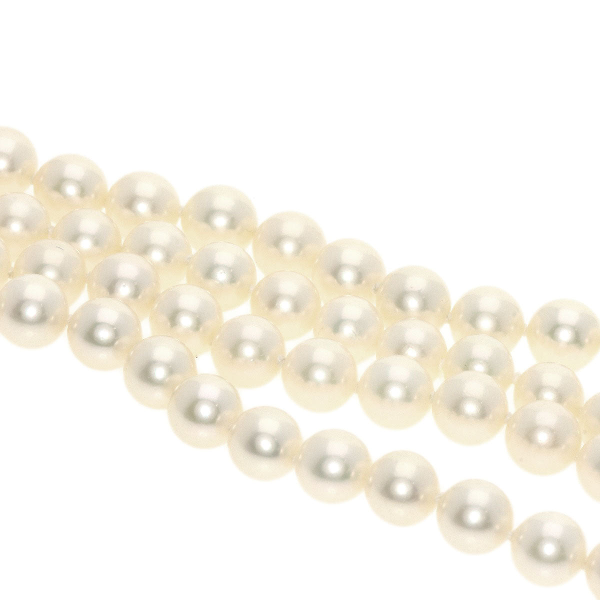 MIKIMOTO   Necklace Long Pearl K14 White Gold Ladies
