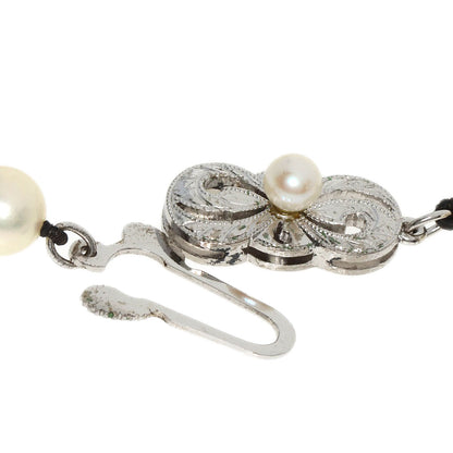 MIKIMOTO   Necklace Long Pearl K14 White Gold Ladies