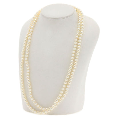 MIKIMOTO   Necklace Long Pearl K14 White Gold Ladies