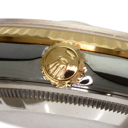 ROLEX Datejust 10P Diamond Champagne Houndstooth Watches 16233G Stainless Steel/SSxK18YG mens