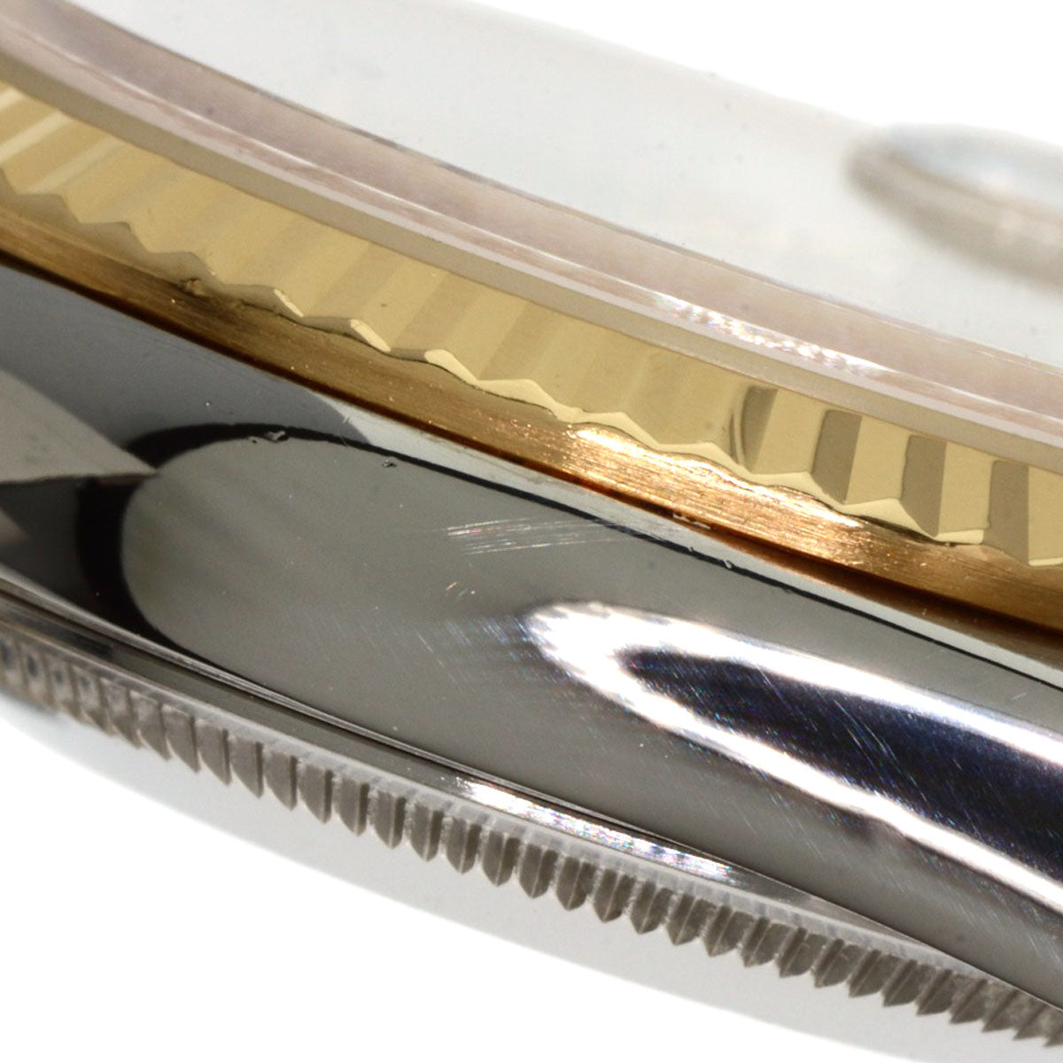 ROLEX Datejust 10P Diamond Champagne Houndstooth Watches 16233G Stainless Steel/SSxK18YG mens