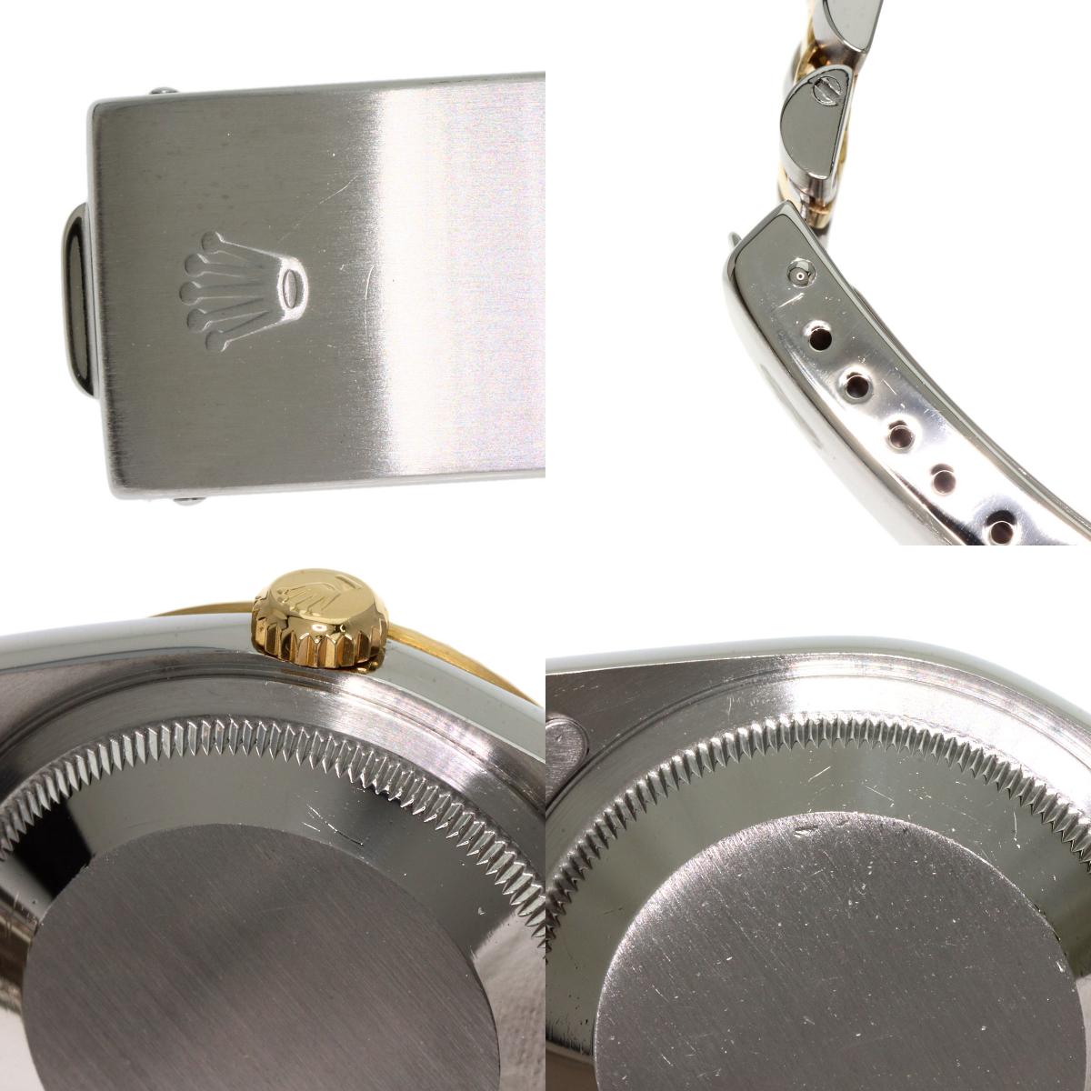 ROLEX Datejust 10P Diamond Champagne Houndstooth Watches 16233G Stainless Steel/SSxK18YG mens