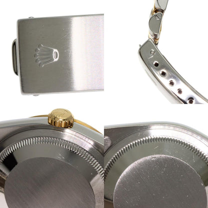 ROLEX Datejust 10P Diamond Champagne Houndstooth Watches 16233G Stainless Steel/SSxK18YG mens