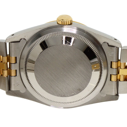 ROLEX Datejust 10P Diamond Champagne Houndstooth Watches 16233G Stainless Steel/SSxK18YG mens