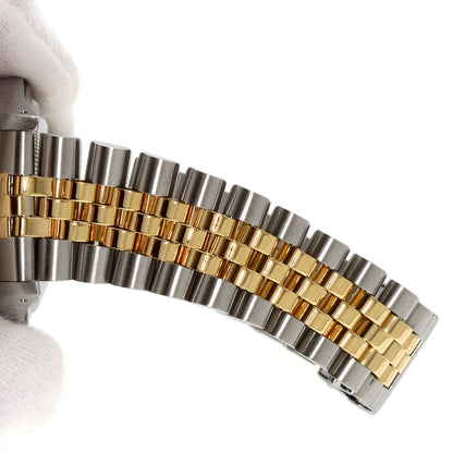 ROLEX Datejust 10P Diamond Champagne Houndstooth Watches 16233G Stainless Steel/SSxK18YG mens