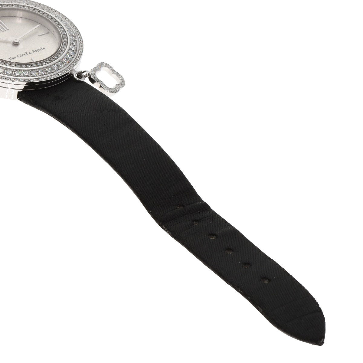 Van Cleef & Arpels Charm Watch 1.3" Watches VCARM95300 K18 White Gold/Leather Ladies