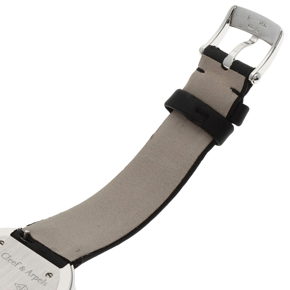 Van Cleef & Arpels Charm Watch 1.3" Watches VCARM95300 K18 White Gold/Leather Ladies