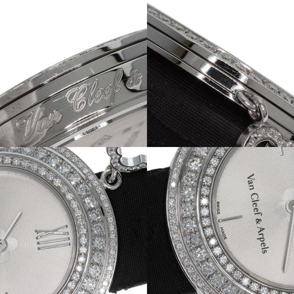 Van Cleef & Arpels Charm Watch 1.3" Watches VCARM95300 K18 White Gold/Leather Ladies