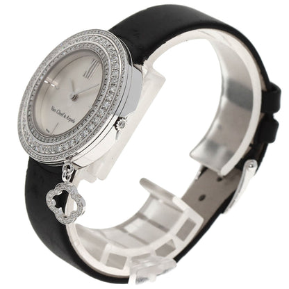 Van Cleef & Arpels Charm Watch 1.3" Watches VCARM95300 K18 White Gold/Leather Ladies