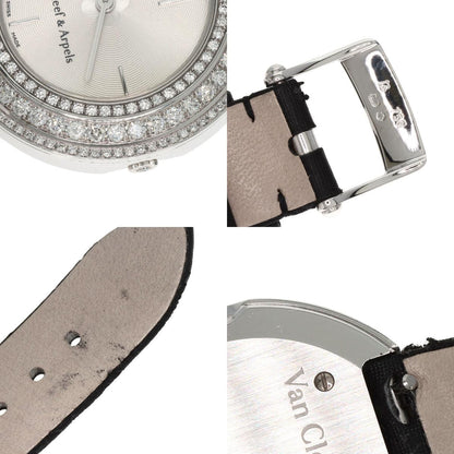Van Cleef & Arpels Charm Watch 1.3" Watches VCARM95300 K18 White Gold/Leather Ladies