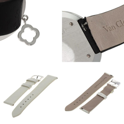 Van Cleef & Arpels Charm Watch 1.3" Watches VCARM95300 K18 White Gold/Leather Ladies