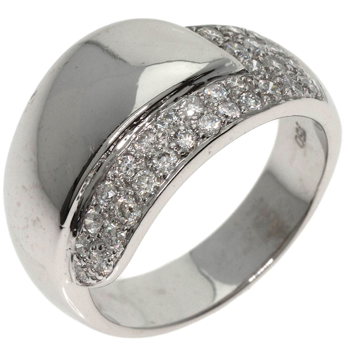 0.54ct Diamond Ring K18 White Gold  8.3g　Ladies