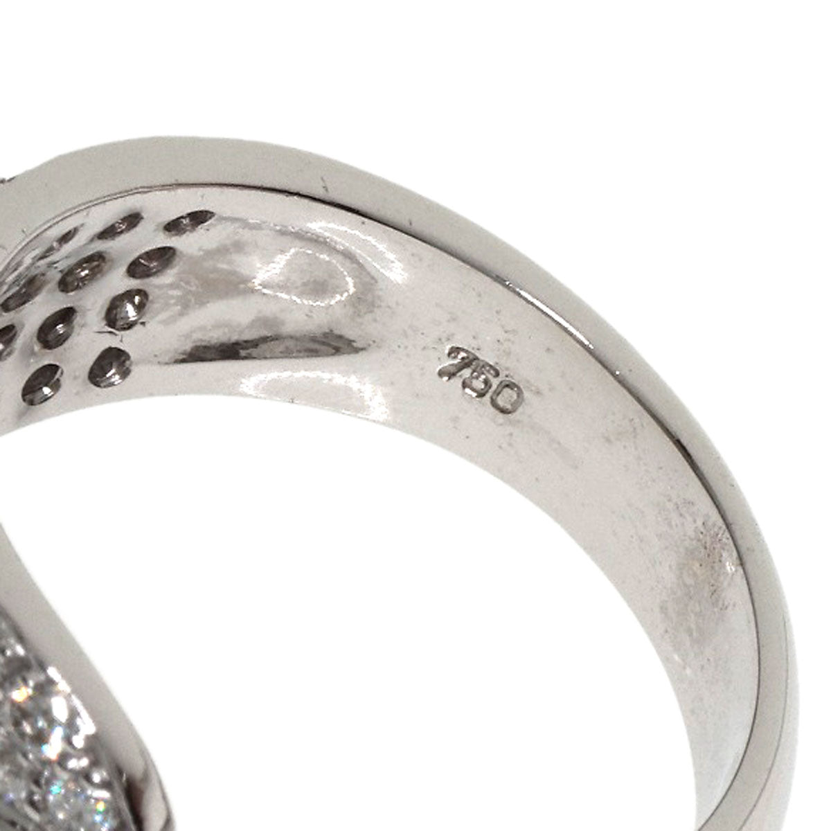 0.54ct Diamond Ring K18 White Gold  8.3g　Ladies