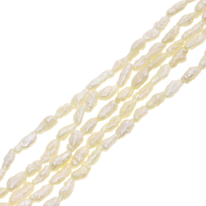 Freshwater Pearl 5-Row Bracelet Necklace 3-Piece Set Necklace Silver Metal 97.7g　Ladies