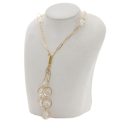 Crystal Magnet Necklace K18 Yellow Gold  23.5g　Ladies