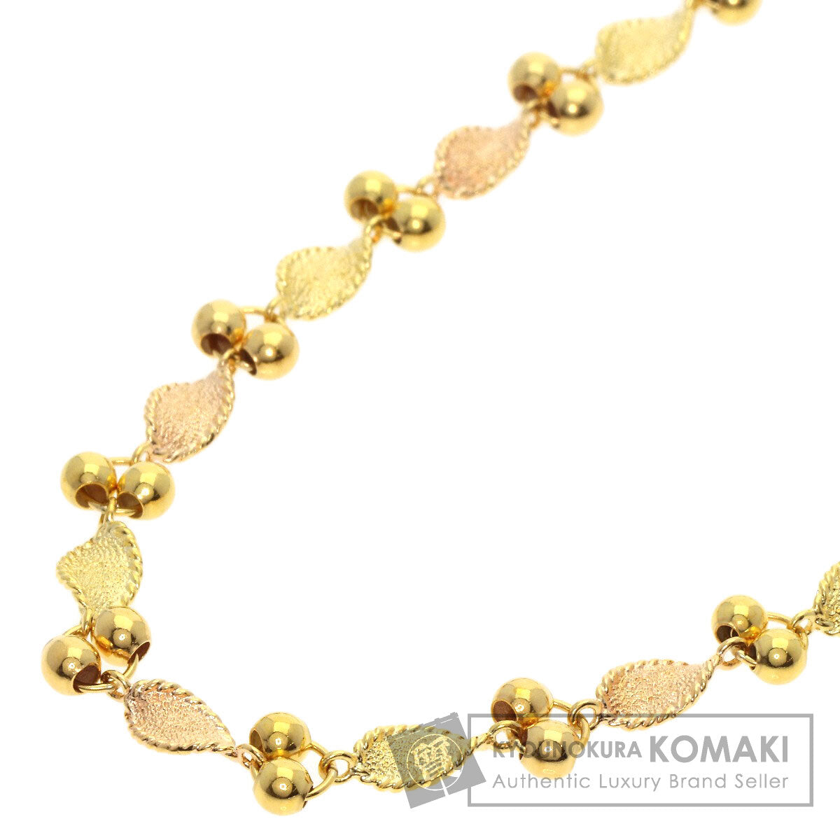 Two-Tone  Necklace K18 Yellow Gold 18K Pink Gold 10.4g　Ladies