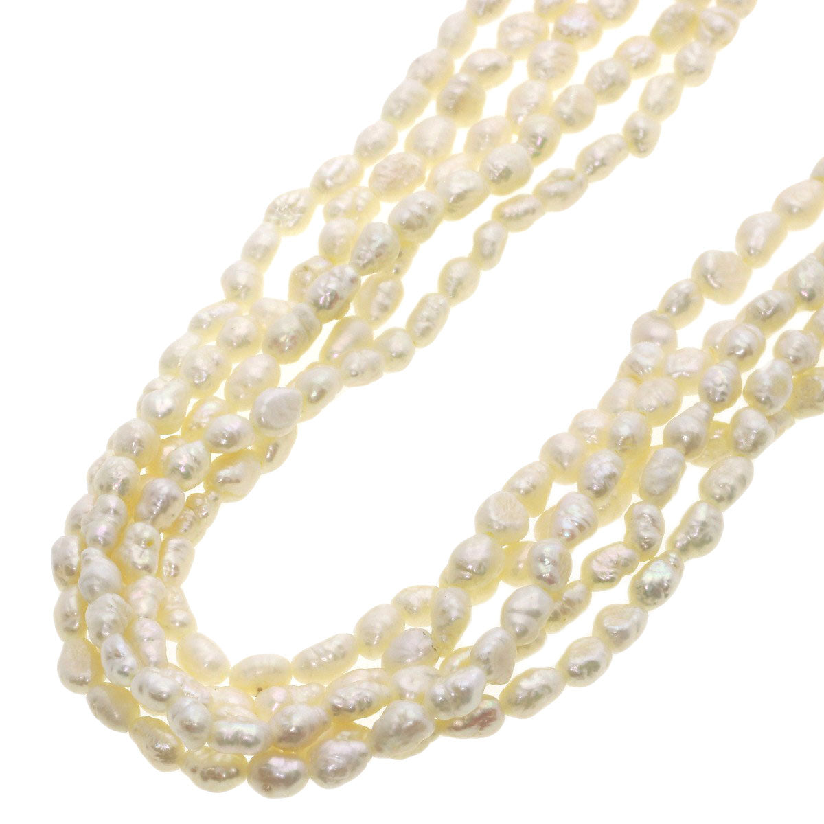 Freshwater Pearl Pearl 5 strands Necklace Metal 52.4g　Ladies