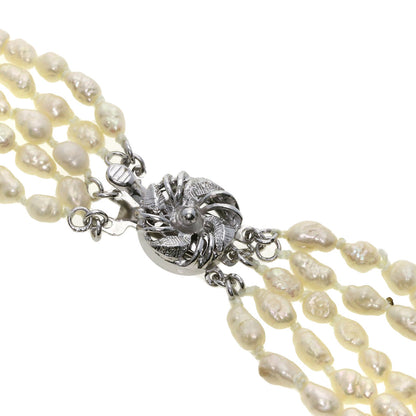 Freshwater Pearl Pearl 5 strands Necklace Metal 52.4g　Ladies
