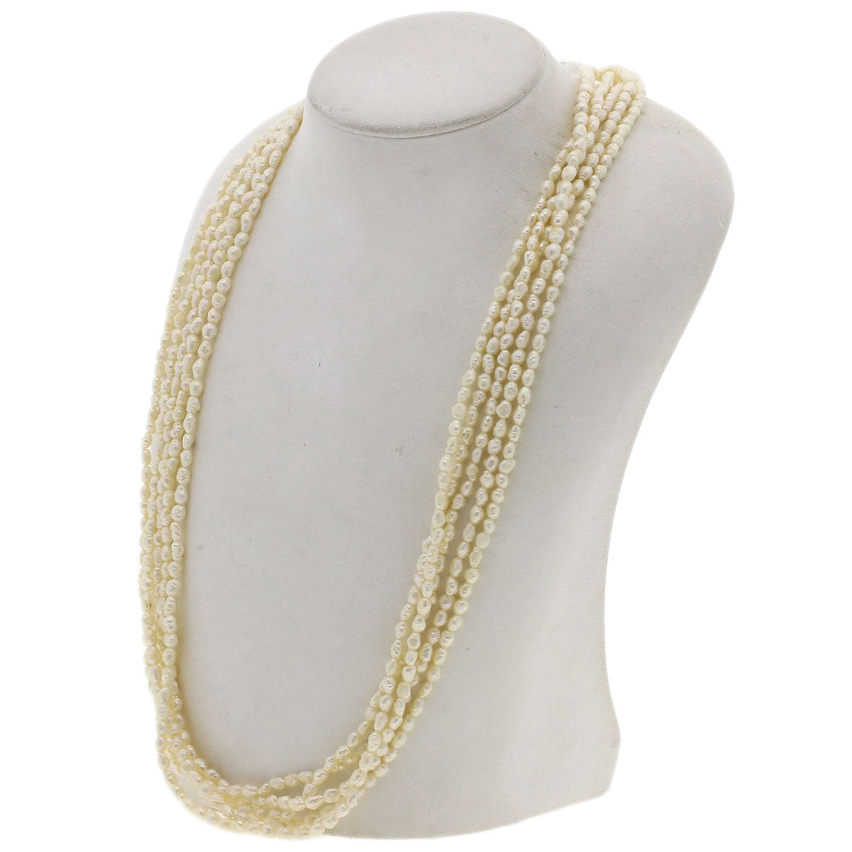 Freshwater Pearl Pearl 5 strands Necklace Metal 52.4g　Ladies