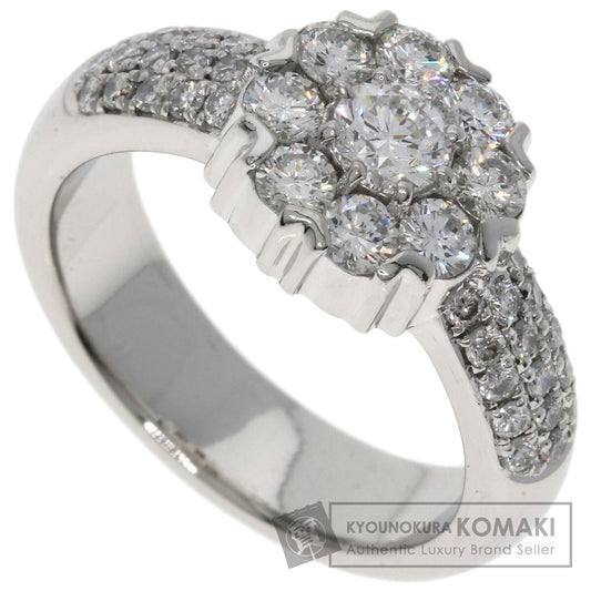 1.012ct Flower motif Diamond Ring Platinum PT900  14.2g　Ladies