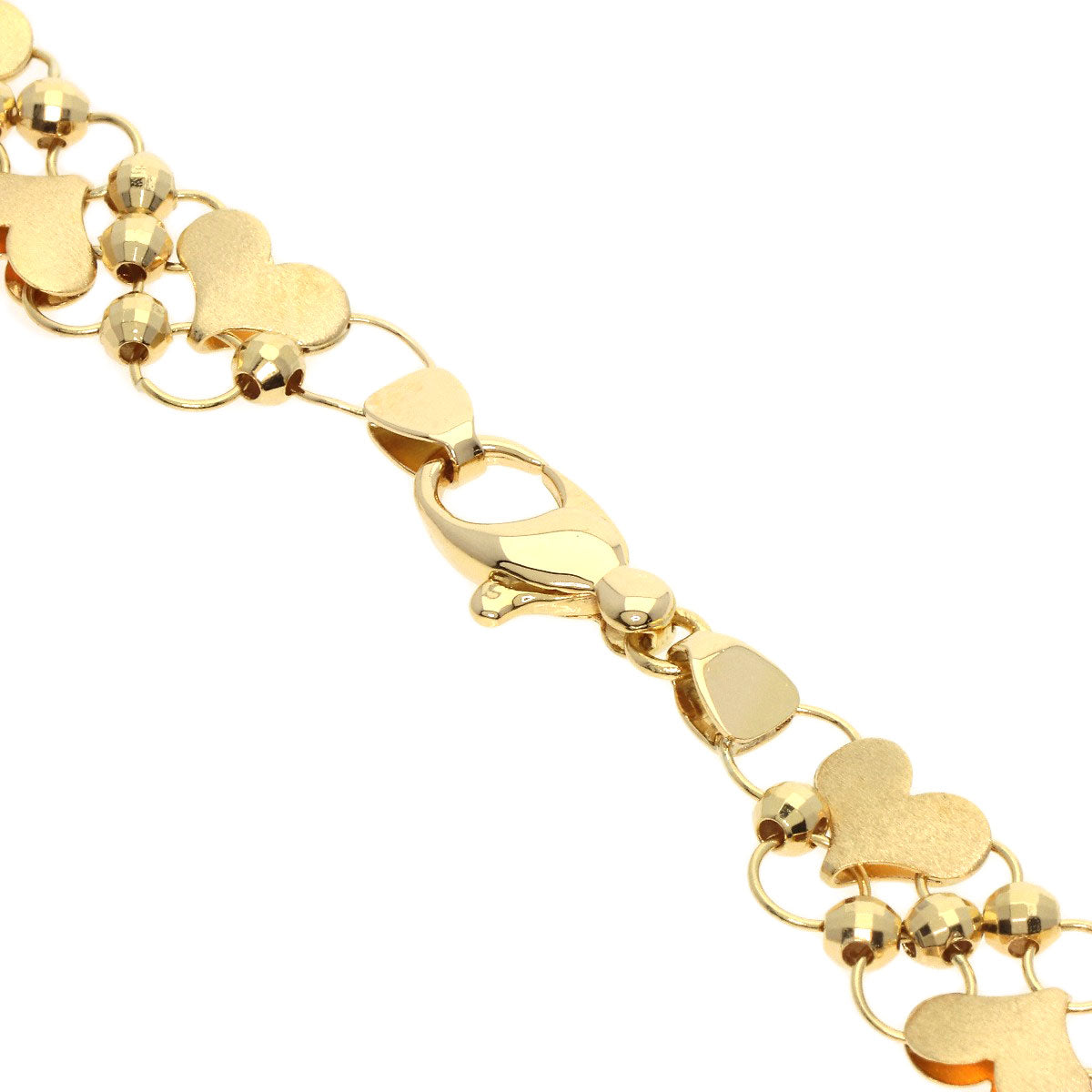 Heart motif Necklace K18 Yellow Gold  27.5g　Ladies