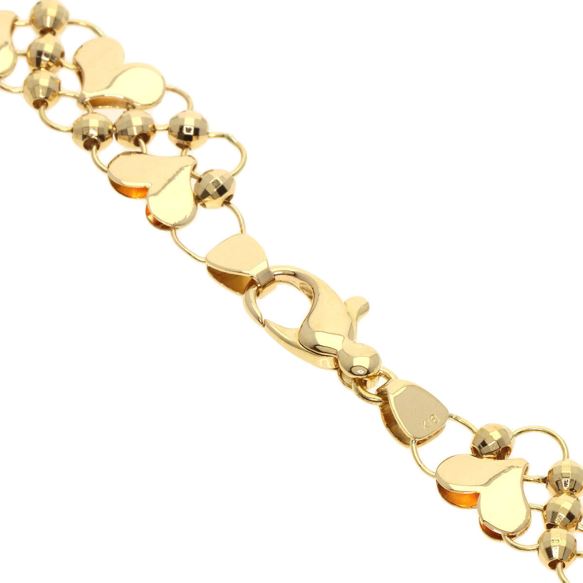 Heart motif Necklace K18 Yellow Gold  27.5g　Ladies