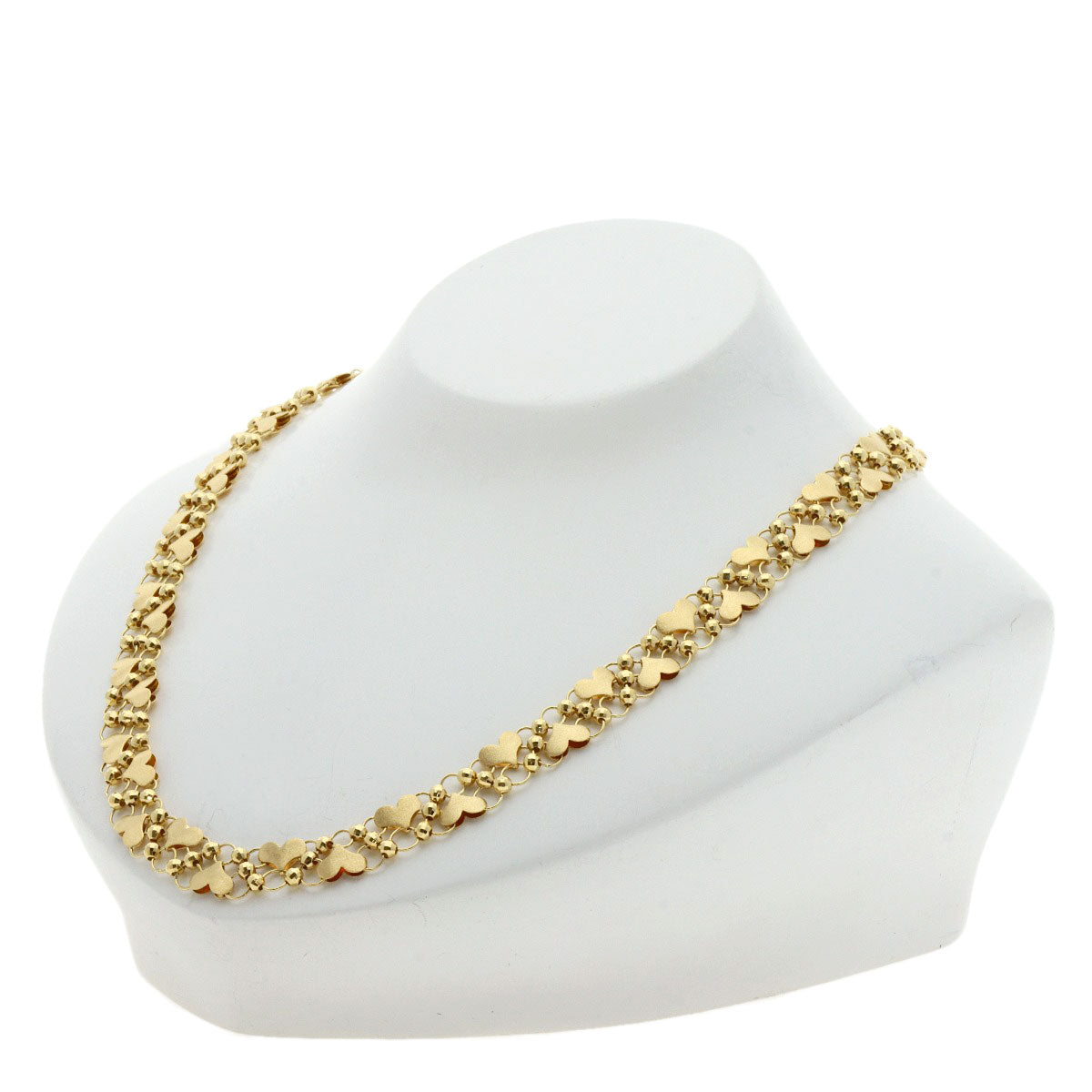 Heart motif Necklace K18 Yellow Gold  27.5g　Ladies