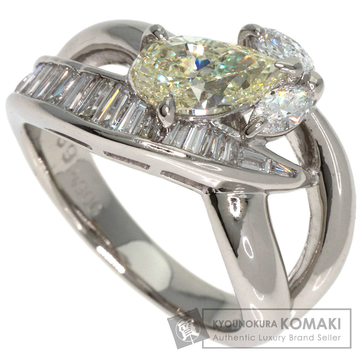 1.039ct Diamond Ring Platinum PT900  9.6g　Ladies