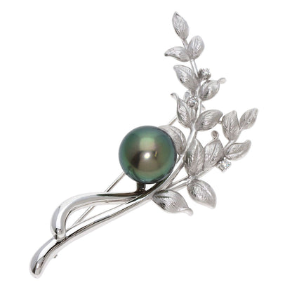 TASAKI   Brooch Pearl Pearl Diamond K18 White Gold Ladies